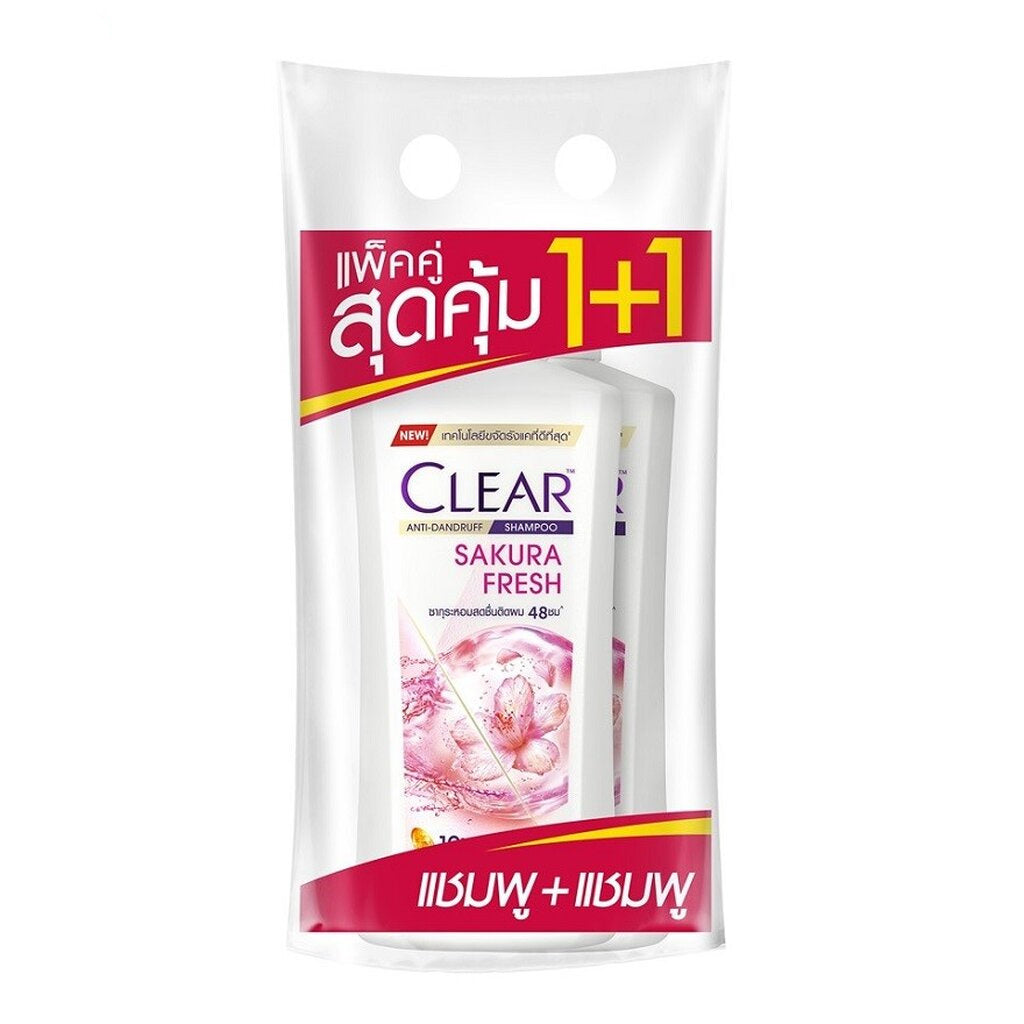 Clear Anti Dandruff Nourishing Shampoo Sakura Fresh 370ml Pack of 2