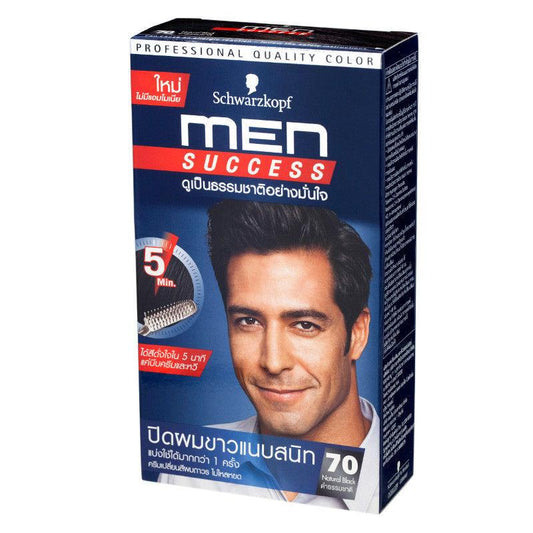 Schwarzkopf Men Success Professional hair Color Kit No 70 Natural Black - Asian Beauty Supply
