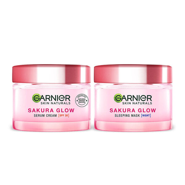 Garnier Sakura Glow Day and Night Cream Set