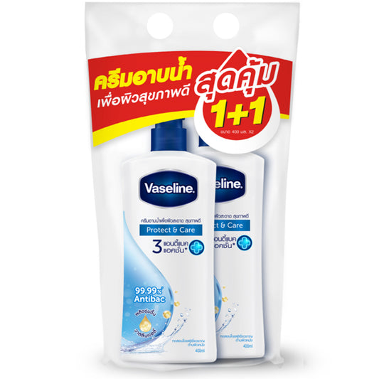 Vaseline Body Wash Protect and Care 400ml Pack of 2