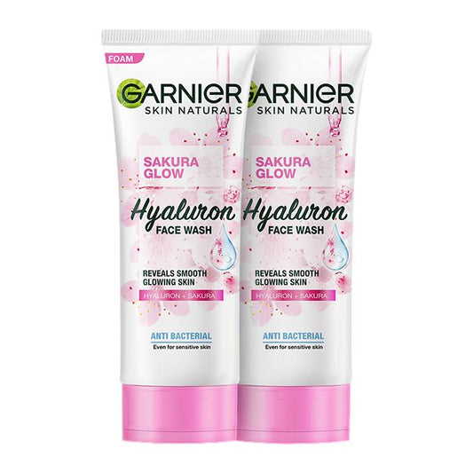 Garnier Sakura Glow Facial Foam Cleanser Pack of 2