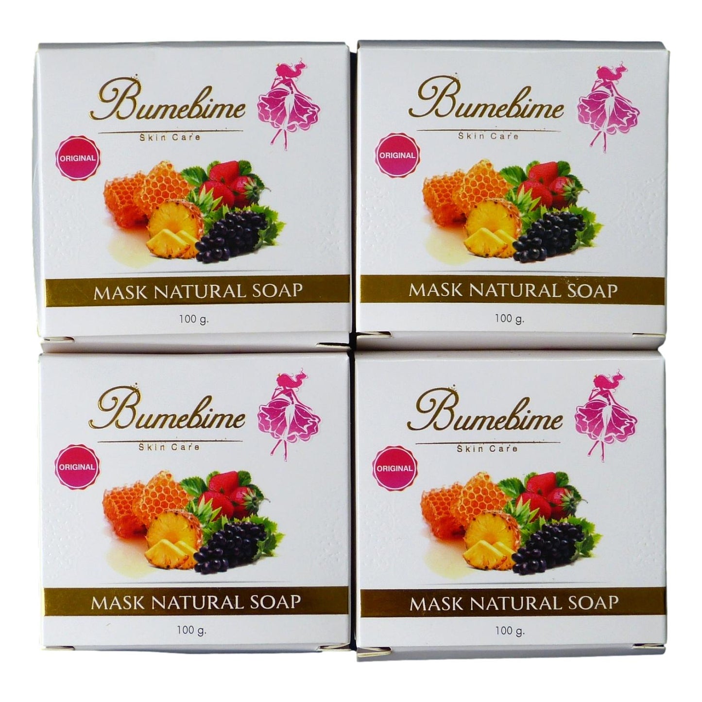 Bumebime Natural Bath Soap 100g Pack of 4 - Asian Beauty Supply