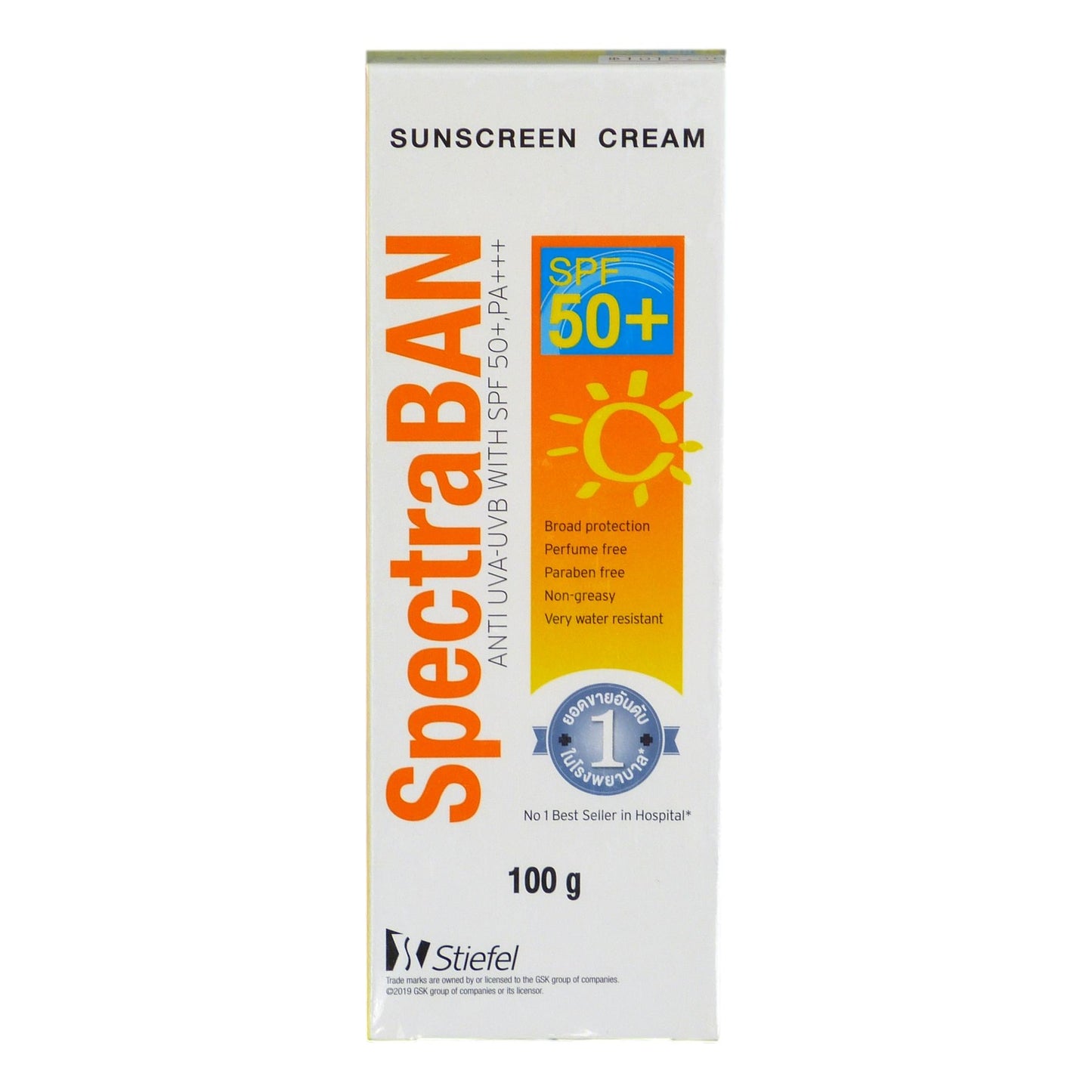 Spectraban Sunscreen Cream Water Resistant SPF 50+ PA+++ 100g - Asian Beauty Supply