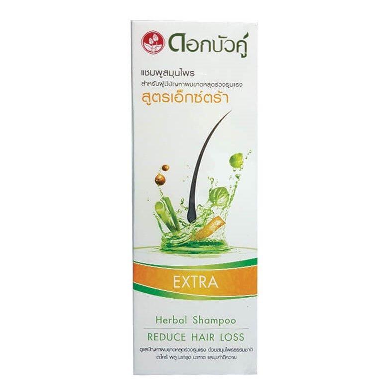 Twin Lotus Dok Bua Ku Extra Herbal Shampoo to Reduce Hair Loss 300ml - Asian Beauty Supply