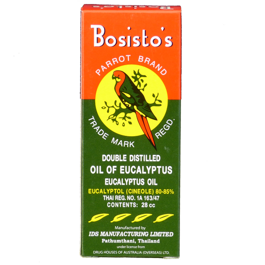 Bosisto's Parrot Brand Double Distilled 100% Eucalyptus Oil 28ml - Asian Beauty Supply