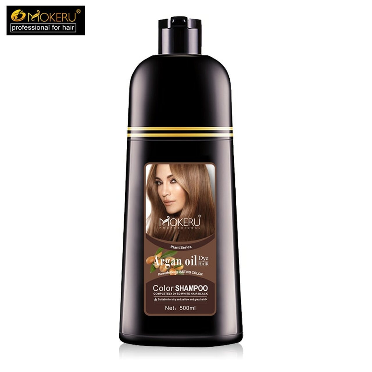 Mokeru Professional Argan Oil Hair Color Shampoo 500ml - Asian Beauty Supply
