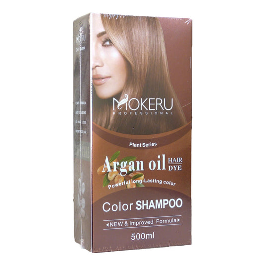 Mokeru Professional Argan Oil Hair Color Shampoo 500ml - Asian Beauty Supply