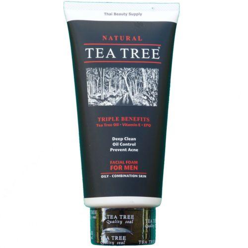 Tea Tree Natural Oil Control Facial Foam For Men Cleanser 140ml - Asian Beauty Supply