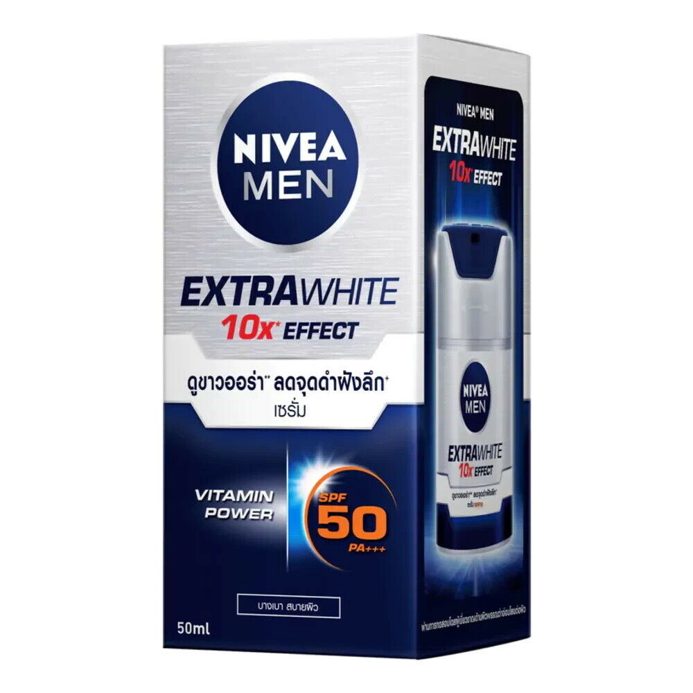 Nivea Men Extra White Skin Whitening Serum Moisturizer SPF 50 50ml - Asian Beauty Supply