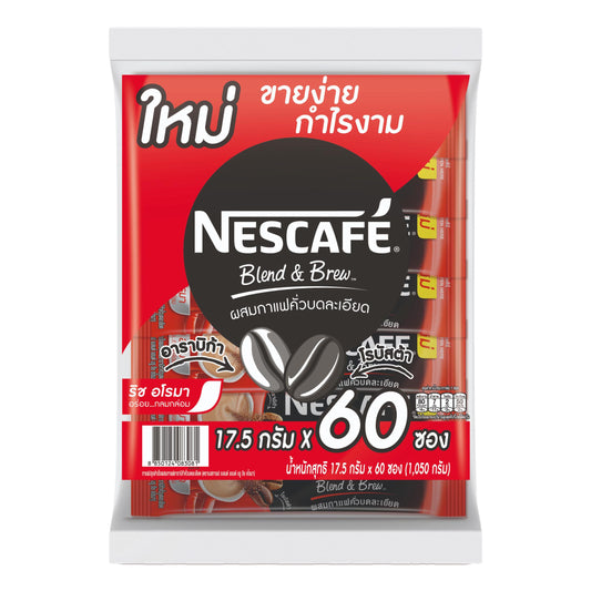 Nescafe Blend & Brew Original 3 in 1 Instant Coffee Red 60 Sticks - Asian Beauty Supply