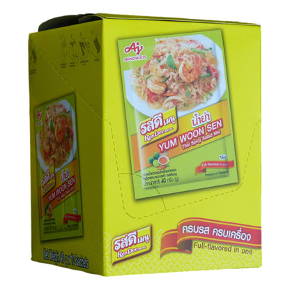 Ajinomoto RosDee Menu Yum Woon Sen Thai Spicy Salad Seasoning Mix (Pack of 10)