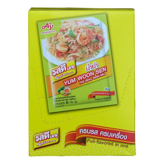Ajinomoto RosDee Menu Yum Woon Sen Thai Spicy Salad Seasoning Mix (Pack of 10)