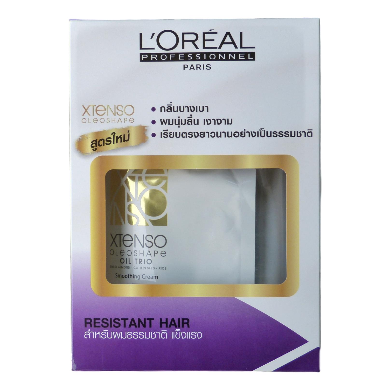 L'Oreal Xtenso Oleoshape Hair Straightener 400ml Set - Asian Beauty Supply