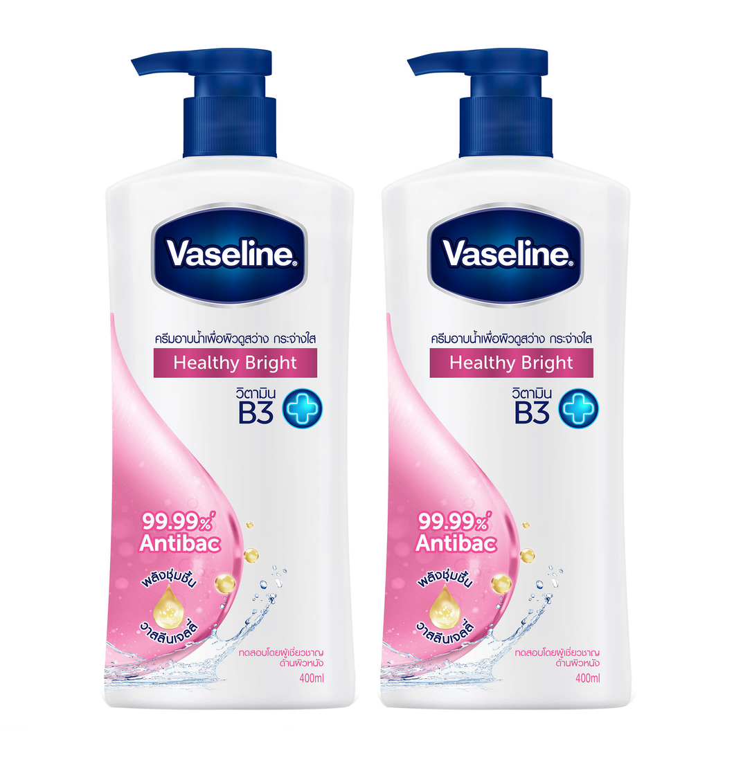 Vaseline Healthy Bright Skin Lightening Body Wash 400ml (Pack of 2) - Asian Beauty Supply