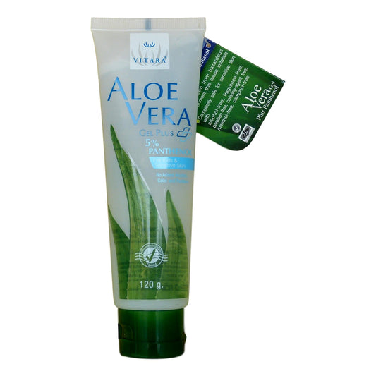Vitara Aloe Vera Plus Panthenol Gel for Facial Sunburn 120 grams - Asian Beauty Supply