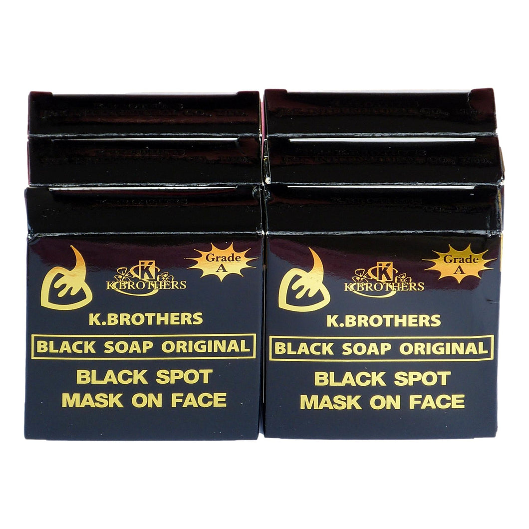 K.Brothers Original Black Soap 50g (Pack of 6) - Asian Beauty Supply