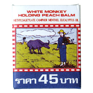 White Monkey Holding Peach Balm 18g Pack of 3 - Asian Beauty Supply