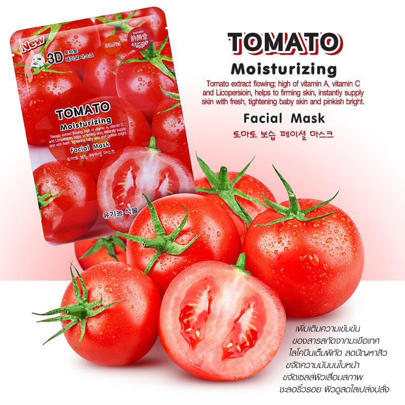 East-Skin Tomato 3D Facial Mask Box of 10 - Asian Beauty Supply