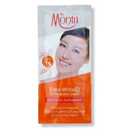 Dr. Montri Extra White UV Protection Cream 10 gram Sachets Pack of 12 - Asian Beauty Supply