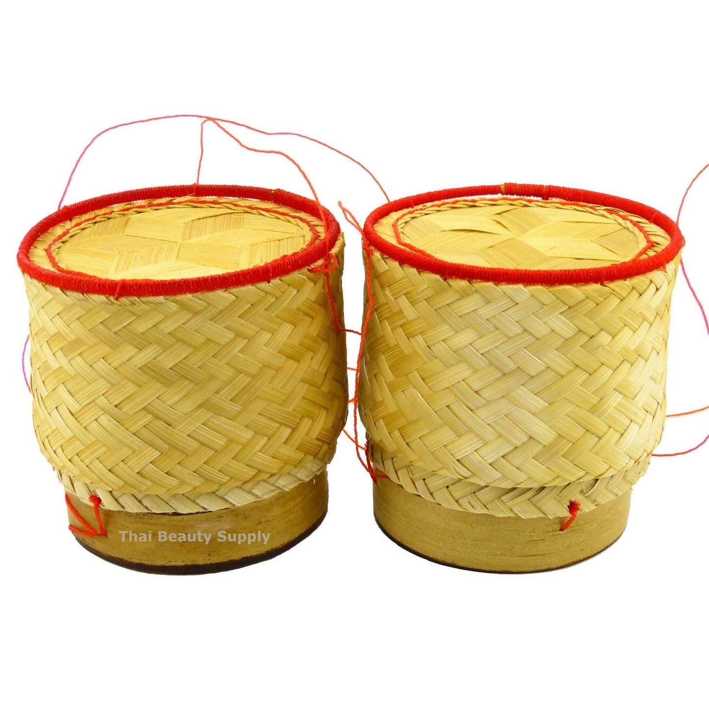 Aluminum Sticky Rice Steamer Set with 2 Bamboo Serving Baskets - Asian Beauty Supply